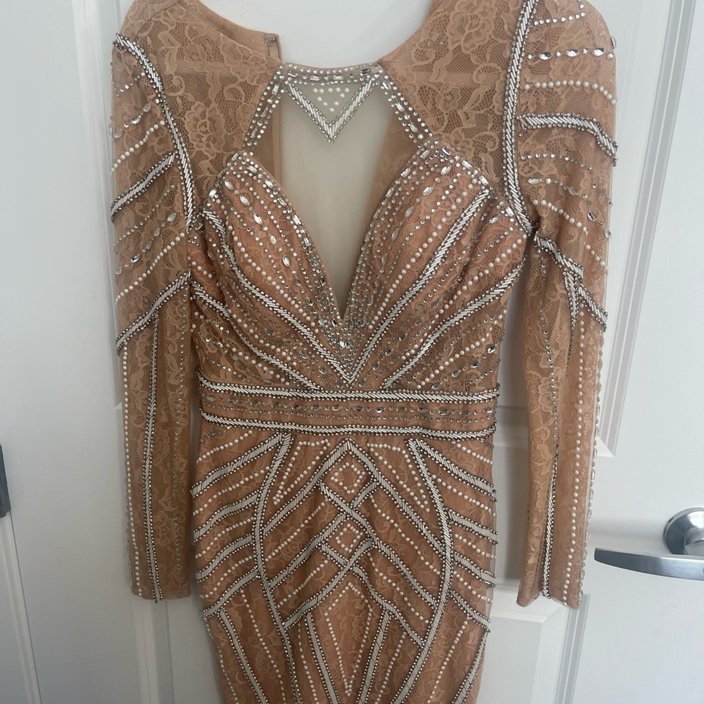 Forever Unique beaded dress NWT size 4